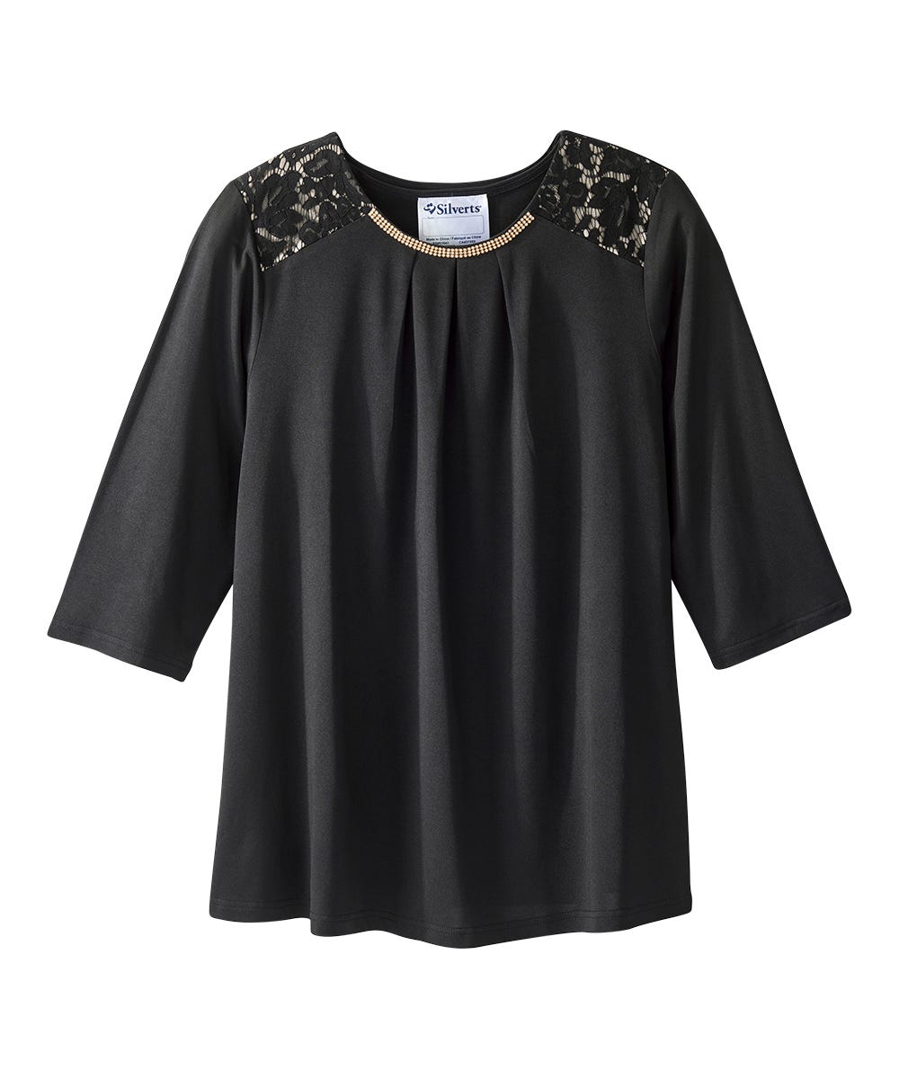 Women's Open Back Top with Lace Detail - Silverts 7
