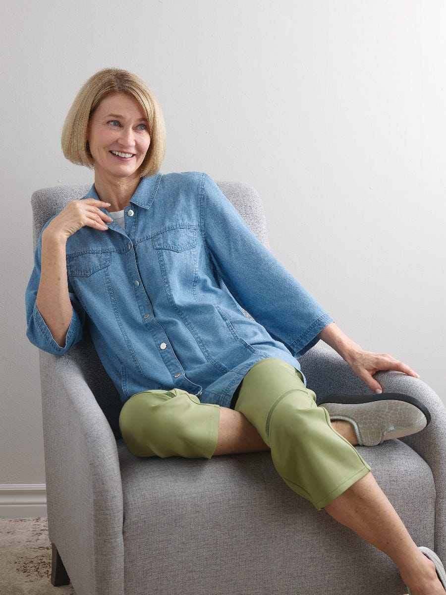 Women's Self Dressing Magnetic Closure Chambray Style Jacket - Silverts 7