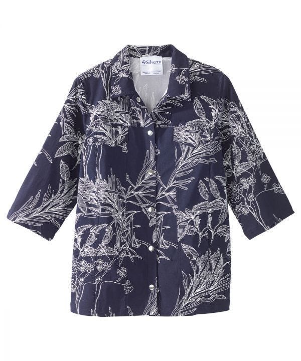 Women's Self Dressing Magnetic Closure Chambray Style Jacket - Silverts 1