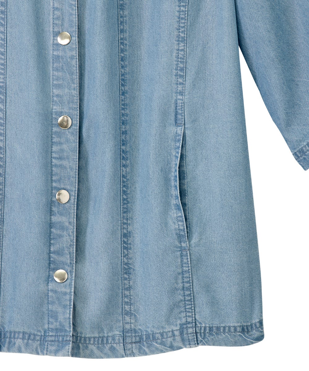 Women's Self Dressing Magnetic Closure Chambray Style Jacket - Silverts 5