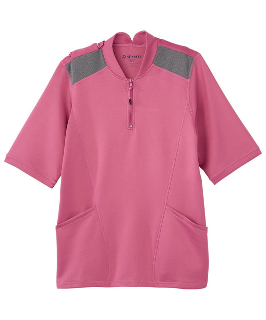 Women's Open Back 1/4 Zip Active Top - Silverts 1