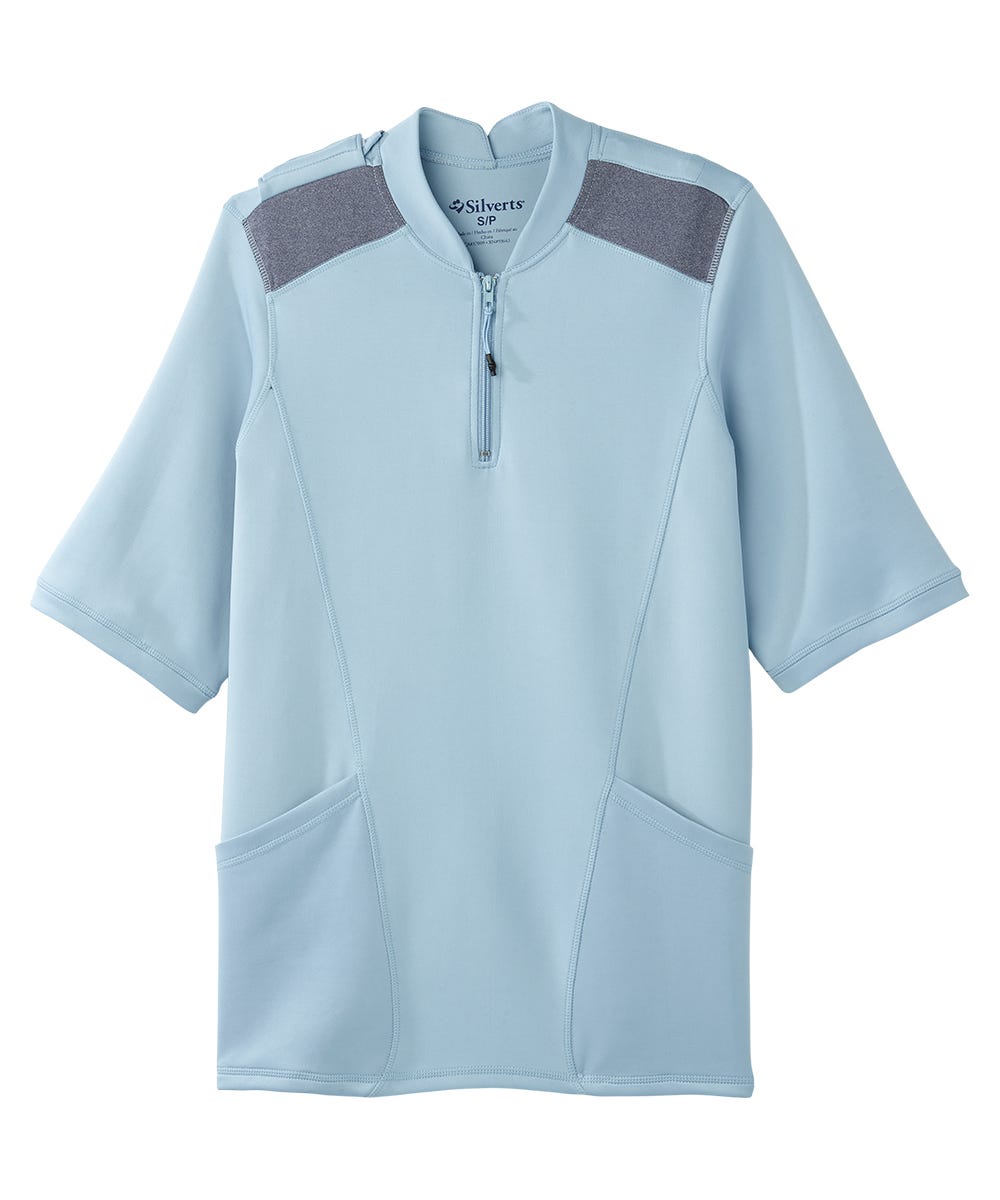 Women's Open Back 1/4 Zip Active Top - Silverts 11