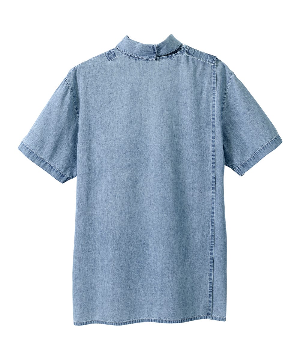 Men's Adaptive Open Back Short Sleeve Dress Shirt - Silverts 8