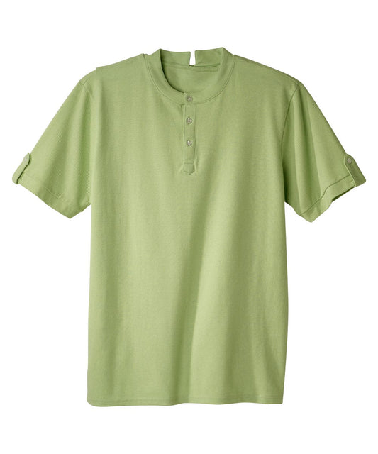 Men's Open Back Henley T-Shirt - Clearance - Silverts 1