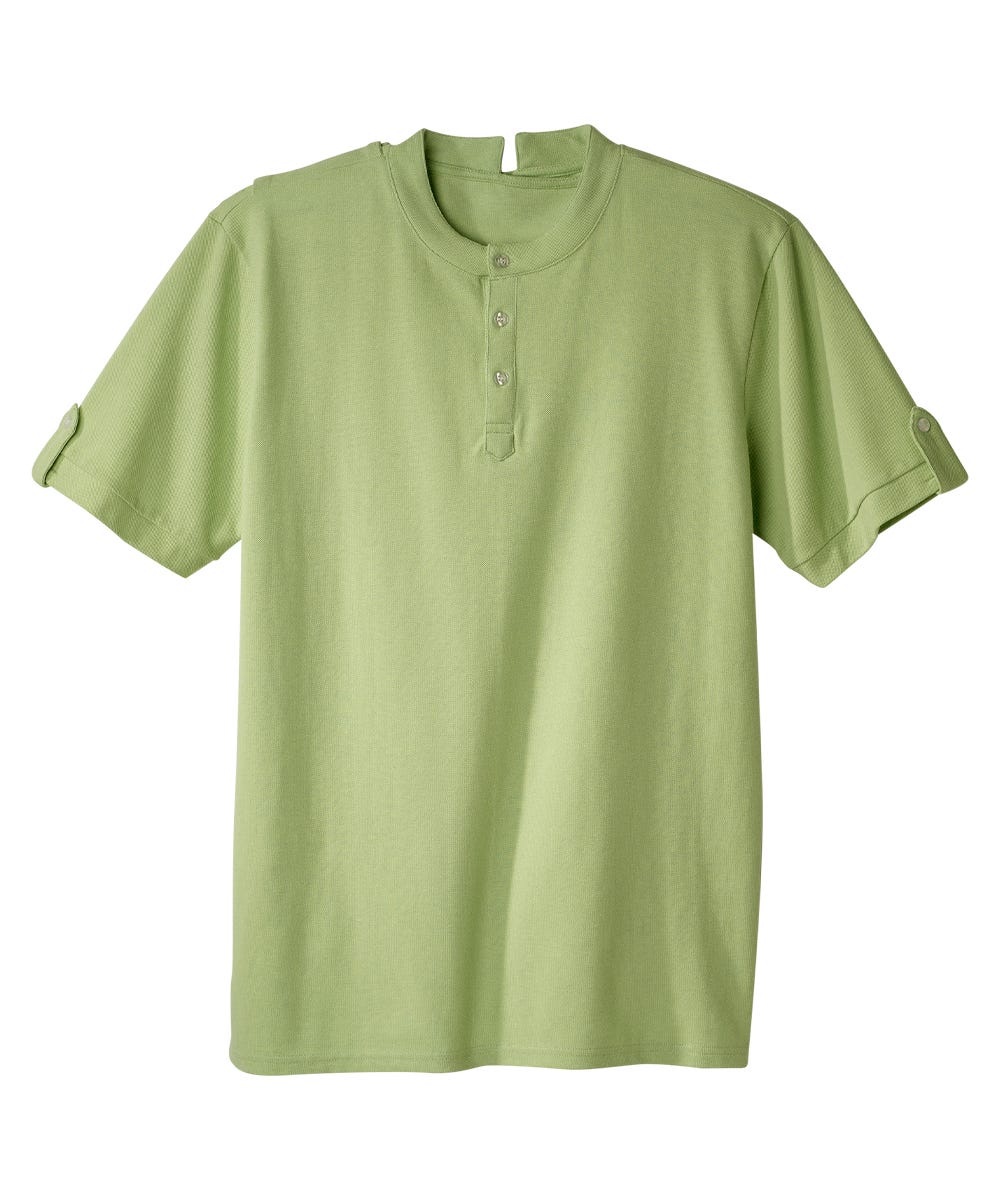 Men's Open Back Henley T-Shirt - Clearance - Silverts 14