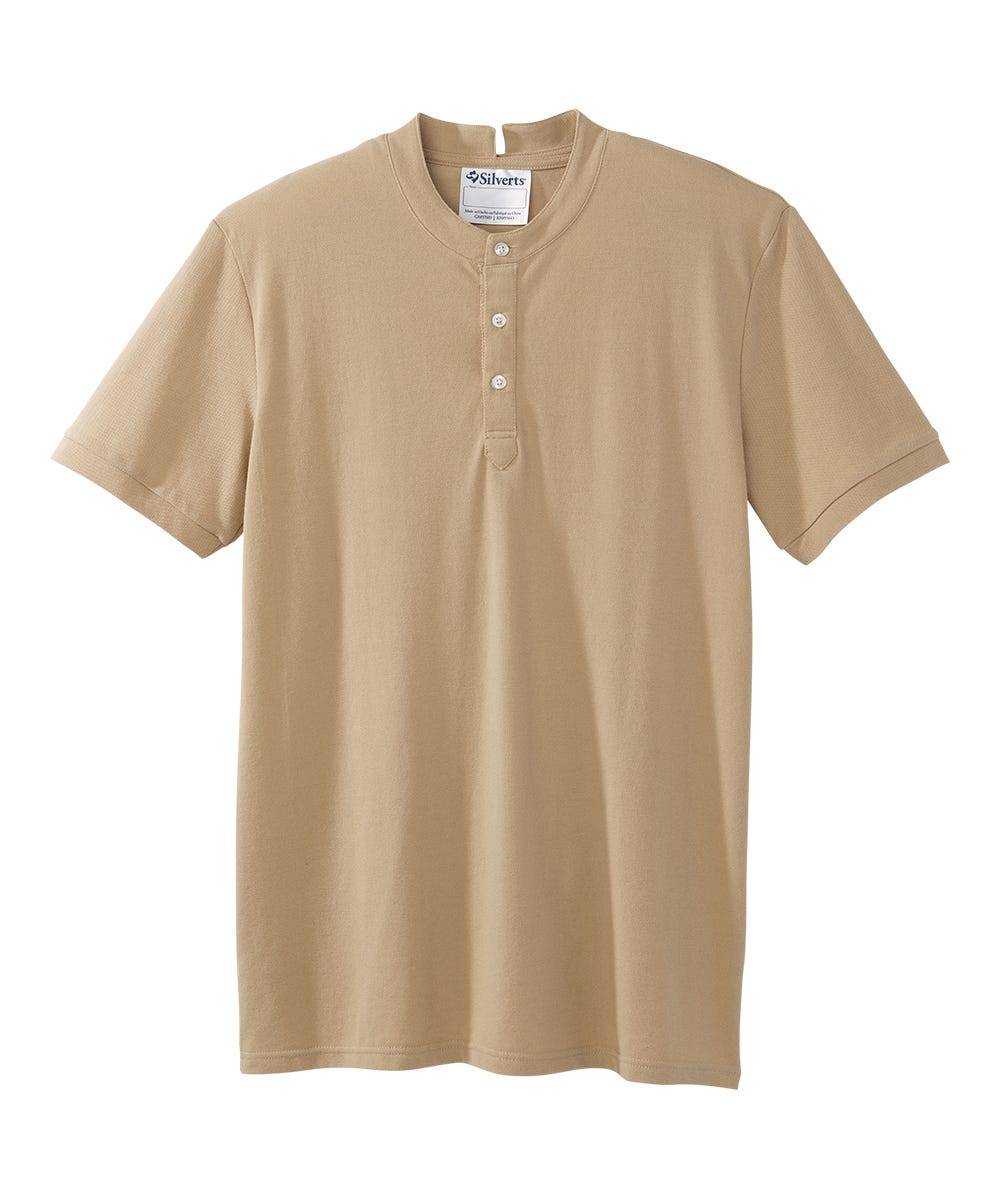 Men's Open Back Henley T-Shirt - Clearance - Silverts 9