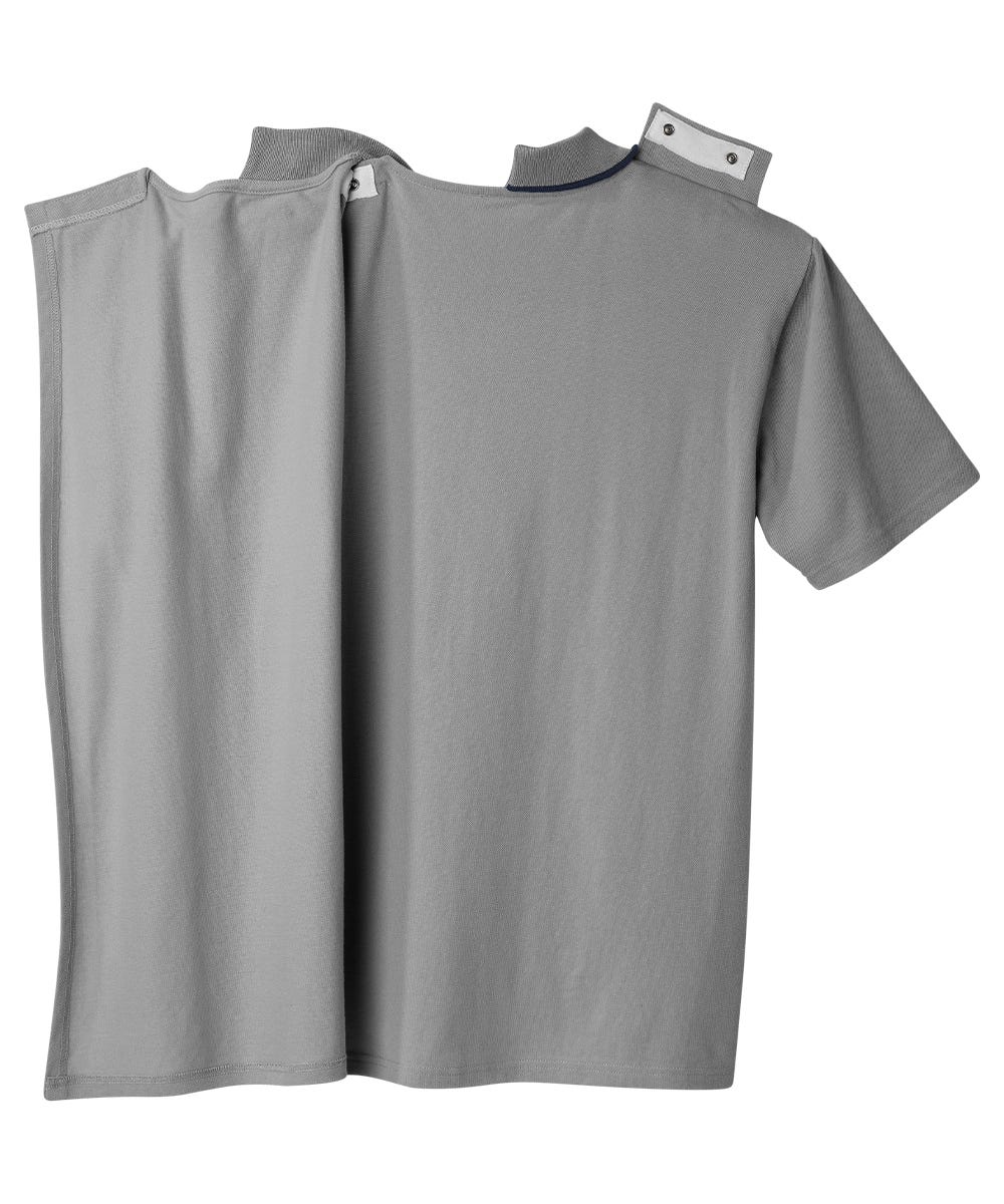 Men's Open Back Polo Shirt with Zip - Clearance - Silverts 7
