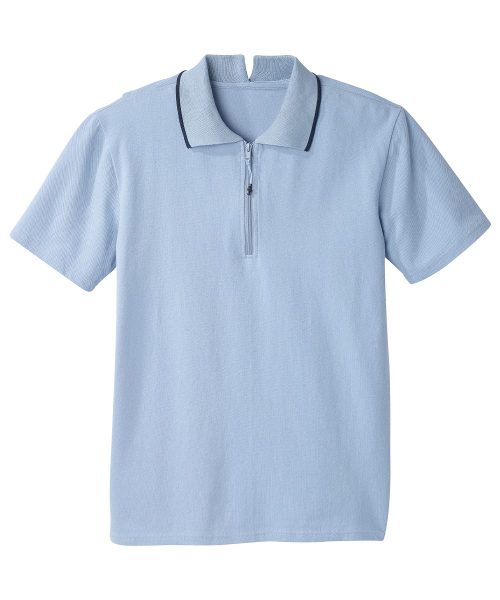 Men's Open Back Polo Shirt with Zip - Clearance - Silverts 11