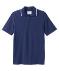 Men's Open Back Polo Shirt with Zip - Silverts 1