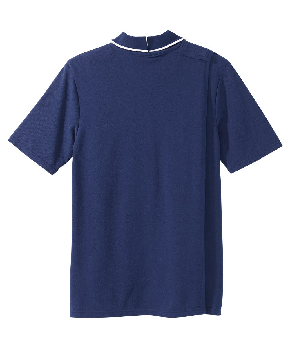 Men's Open Back Polo Shirt with Zip - Silverts 3