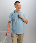 Men's Open Back Polo Shirt with Zip - Silverts 6