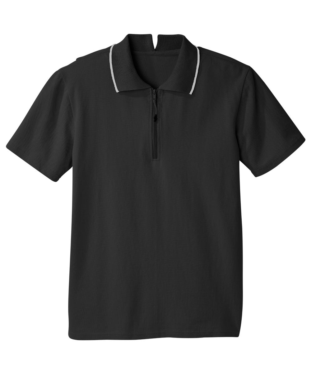 Men's Open Back Polo Shirt with Zip - Clearance - Silverts 8