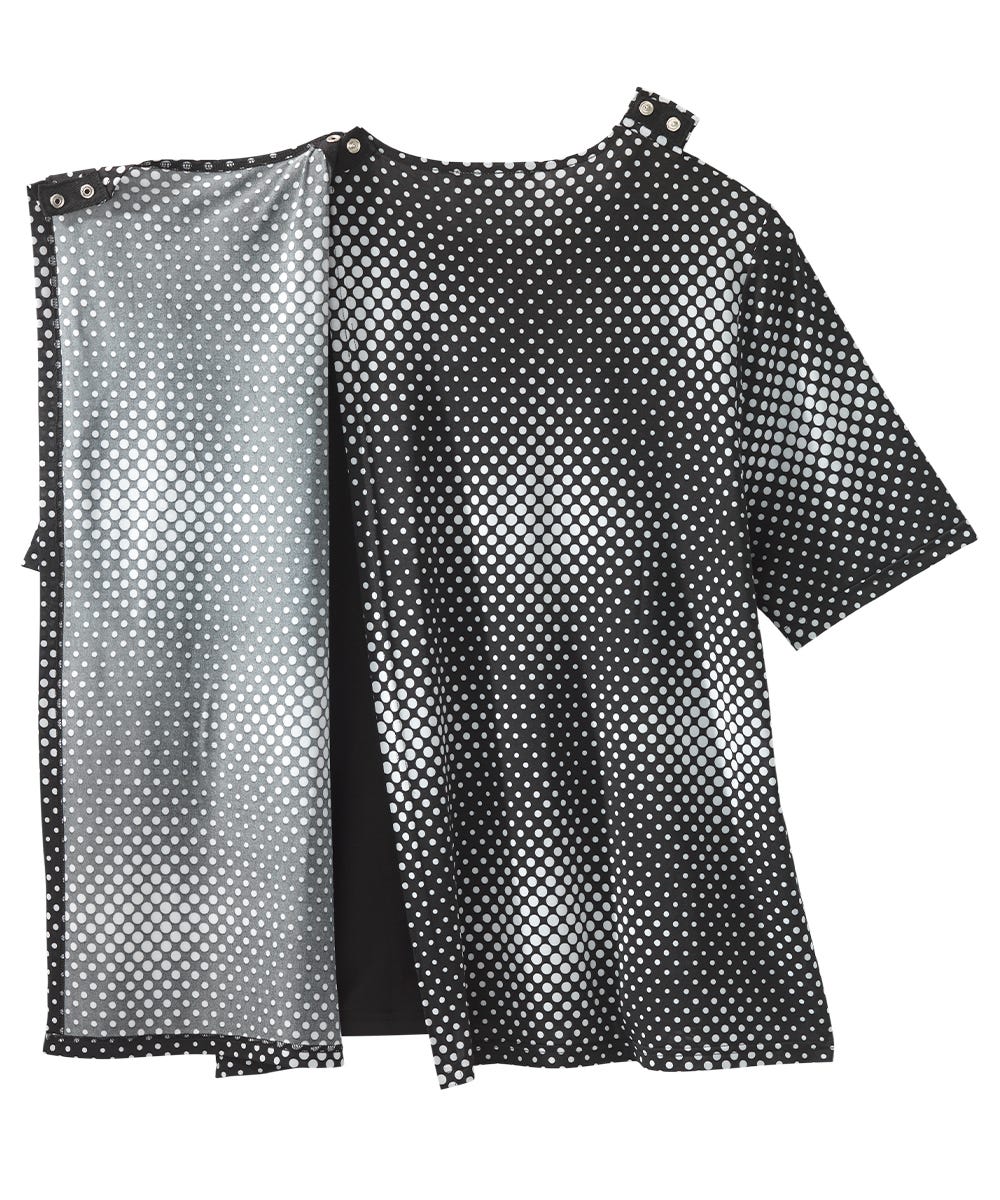 Women's Open Back Short Sleeve Twofer Top - Silverts 16