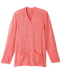 Women's Adaptive Open Back Flower Cardigan - Silverts 7