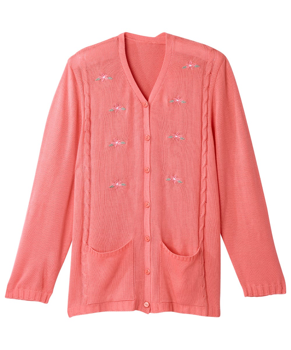 Women's Adaptive Open Back Flower Cardigan - Silverts 7