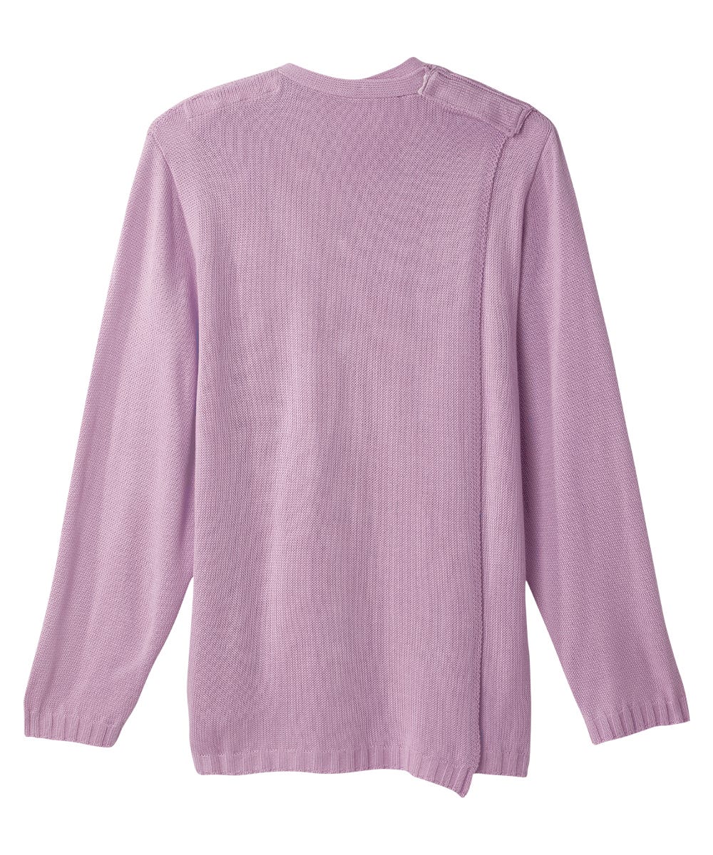 Women's Adaptive Open Back Flower Cardigan - Silverts 4