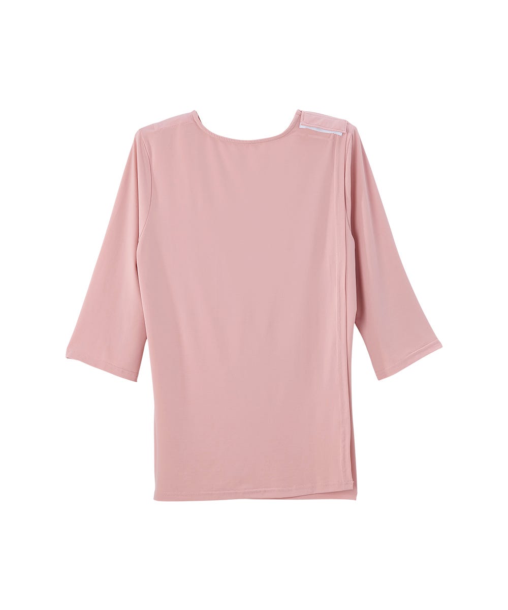 Women's Open Back Crepe V-Neck Top - Silverts 4