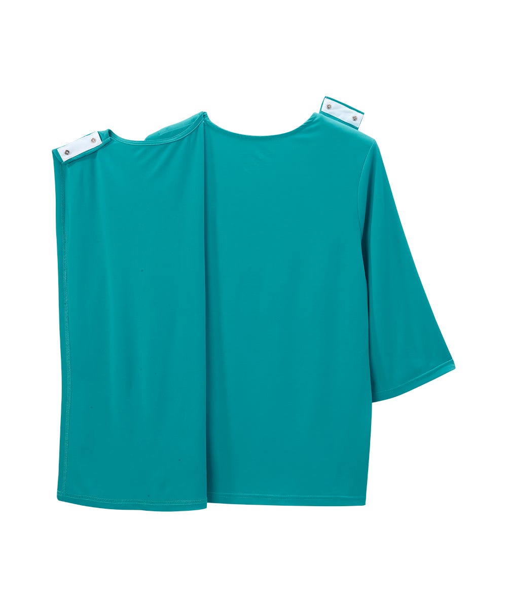 Women's Open Back Crepe V-Neck Top - Silverts 6