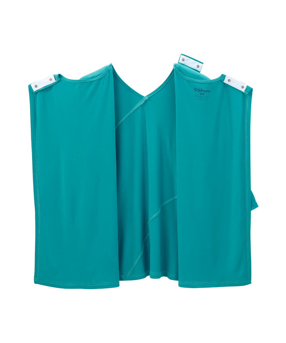 Women's Open Back Crepe V-Neck Top - Silverts 7