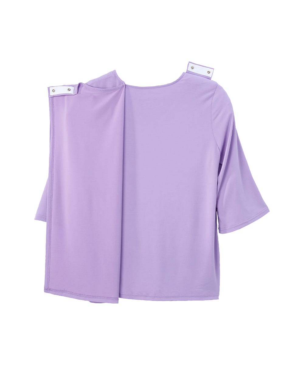 Women's Open Back Crepe V-Neck Top - Silverts 10