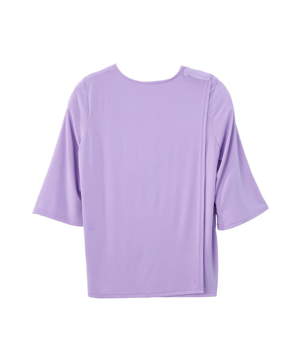 Women's Open Back Crepe V-Neck Top - Silverts 12