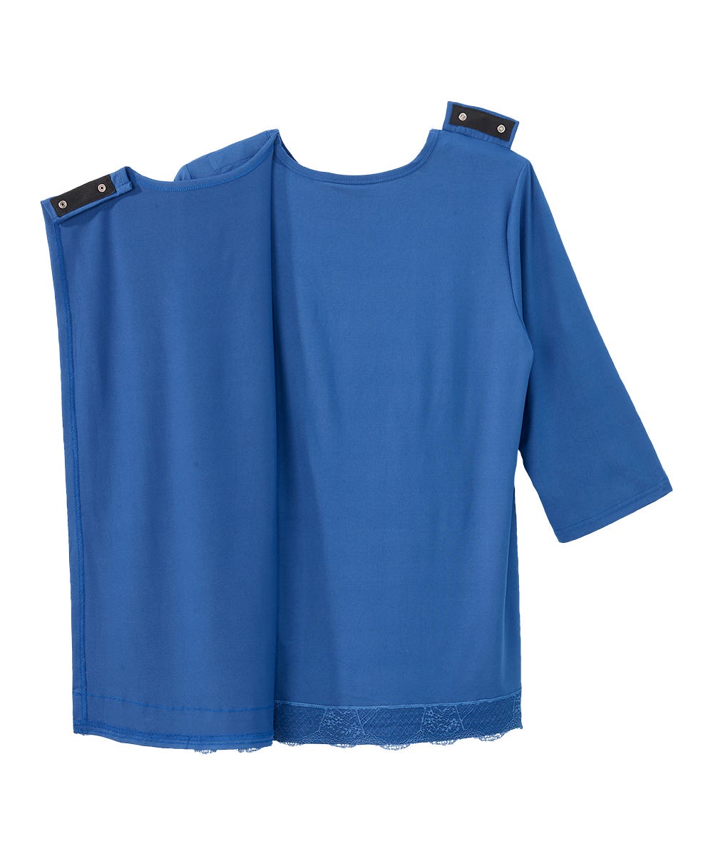Women's Open Back Lace V-Neck Top - Silverts 6