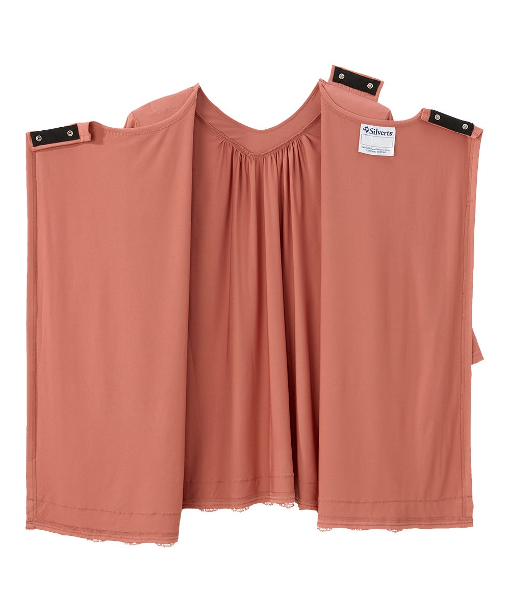 Women's Open Back Lace V-Neck Top - Silverts 9