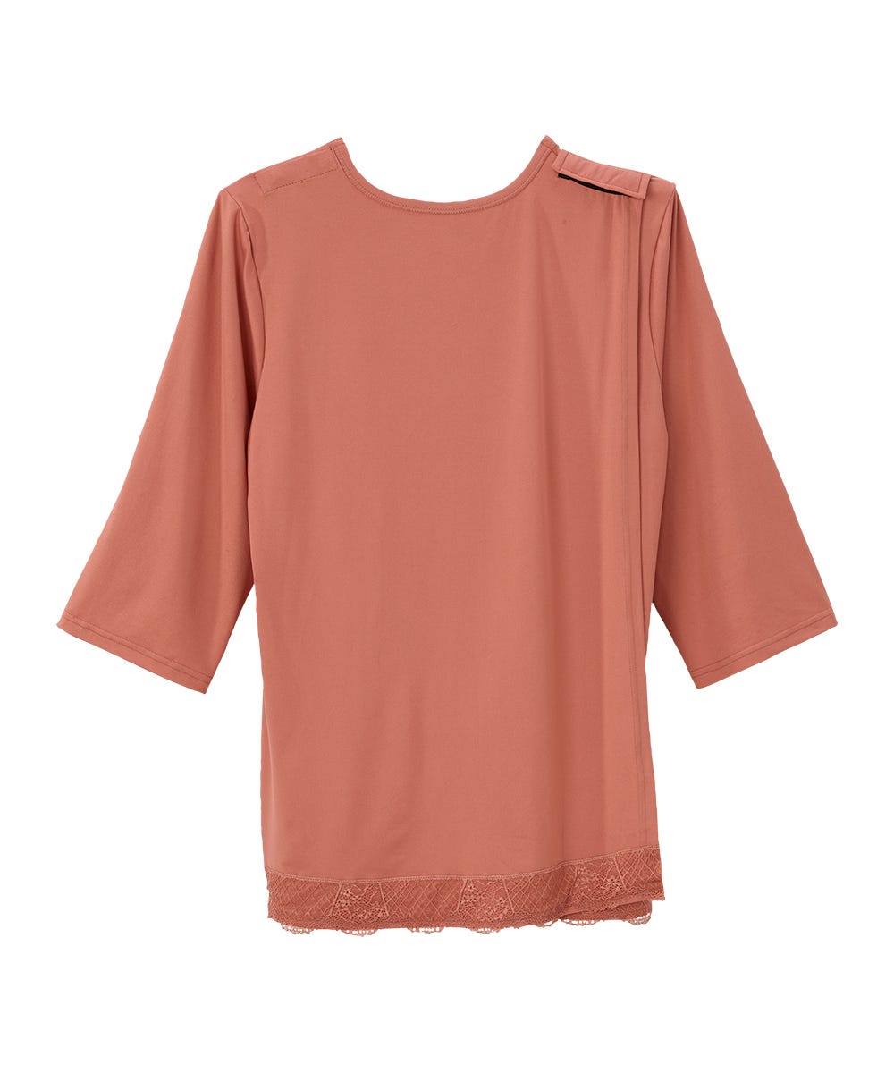 Women's Open Back Lace V-Neck Top - Silverts 10