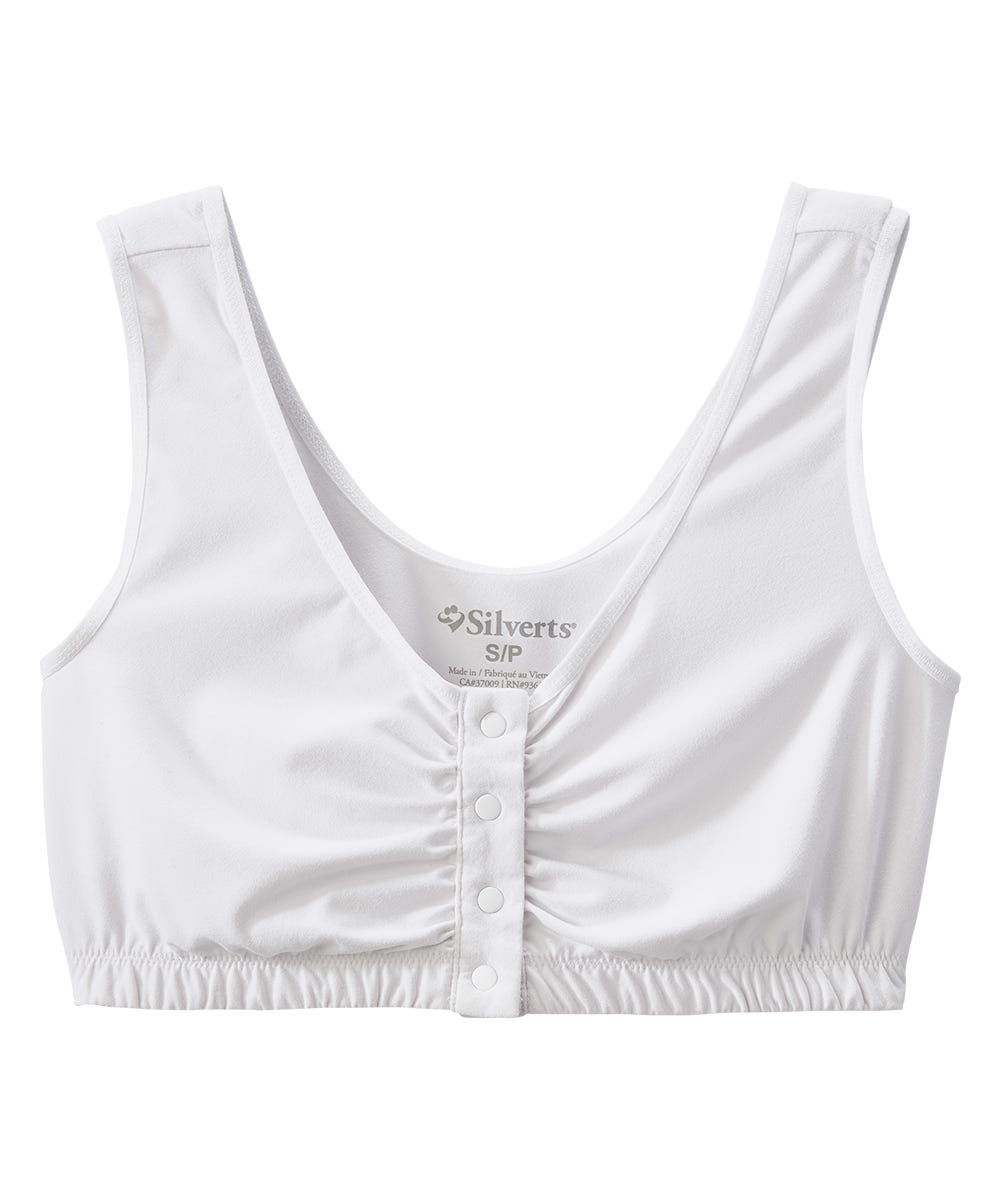 Women's Adaptive Front Snap Closure Bra - Silverts 4
