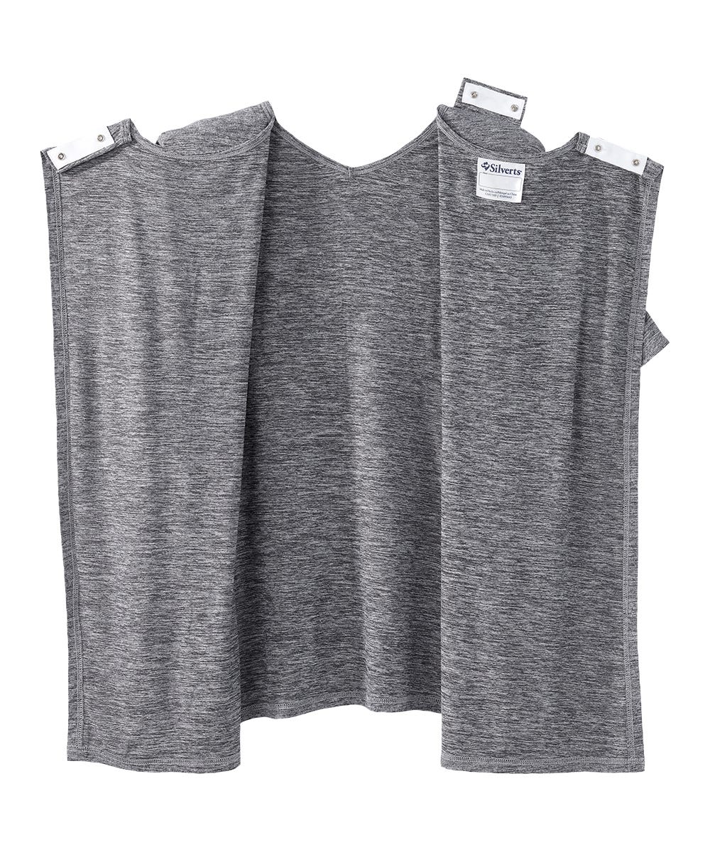 Men's Open Back V-Neck Pocket T-Shirt - Silverts 9