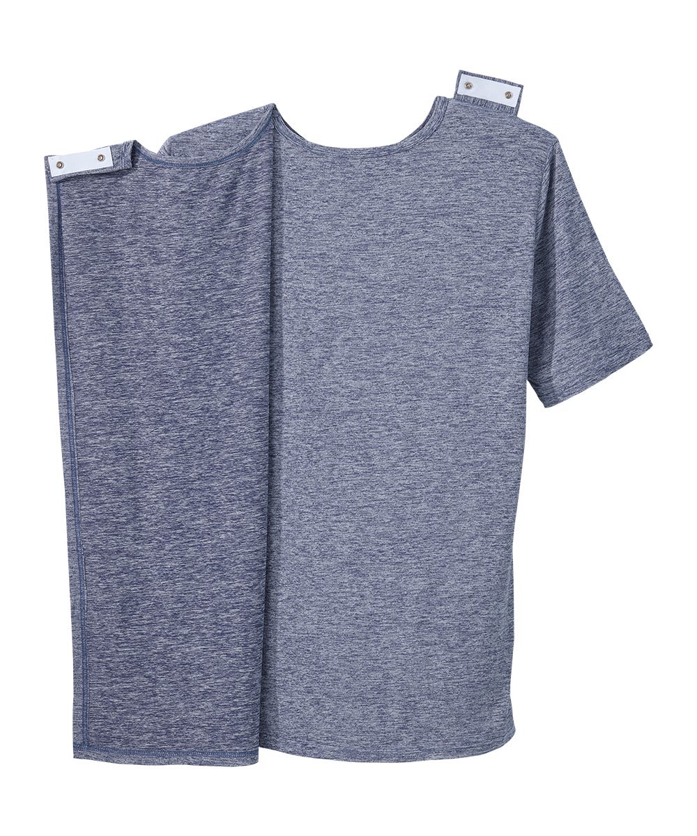Men's Open Back V-Neck Pocket T-Shirt - Silverts 3