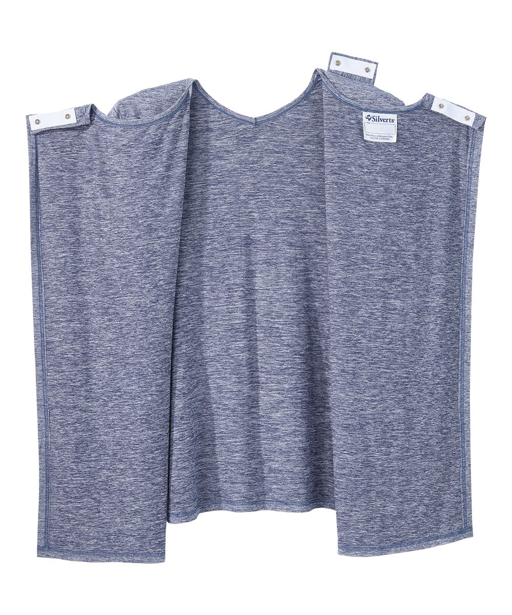 Men's Open Back V-Neck Pocket T-Shirt - Silverts 4