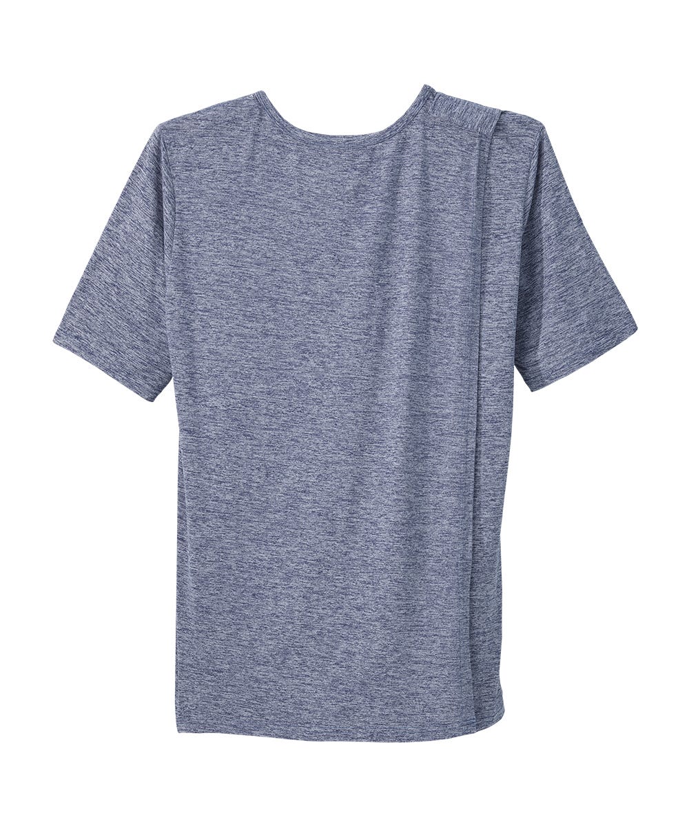 Men's Open Back V-Neck Pocket T-Shirt - Silverts 5