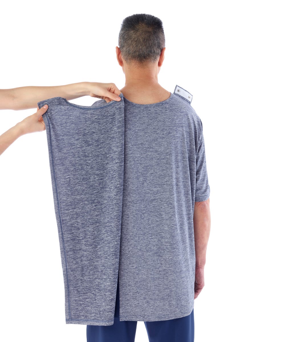 Men's Open Back V-Neck Pocket T-Shirt - Silverts 6