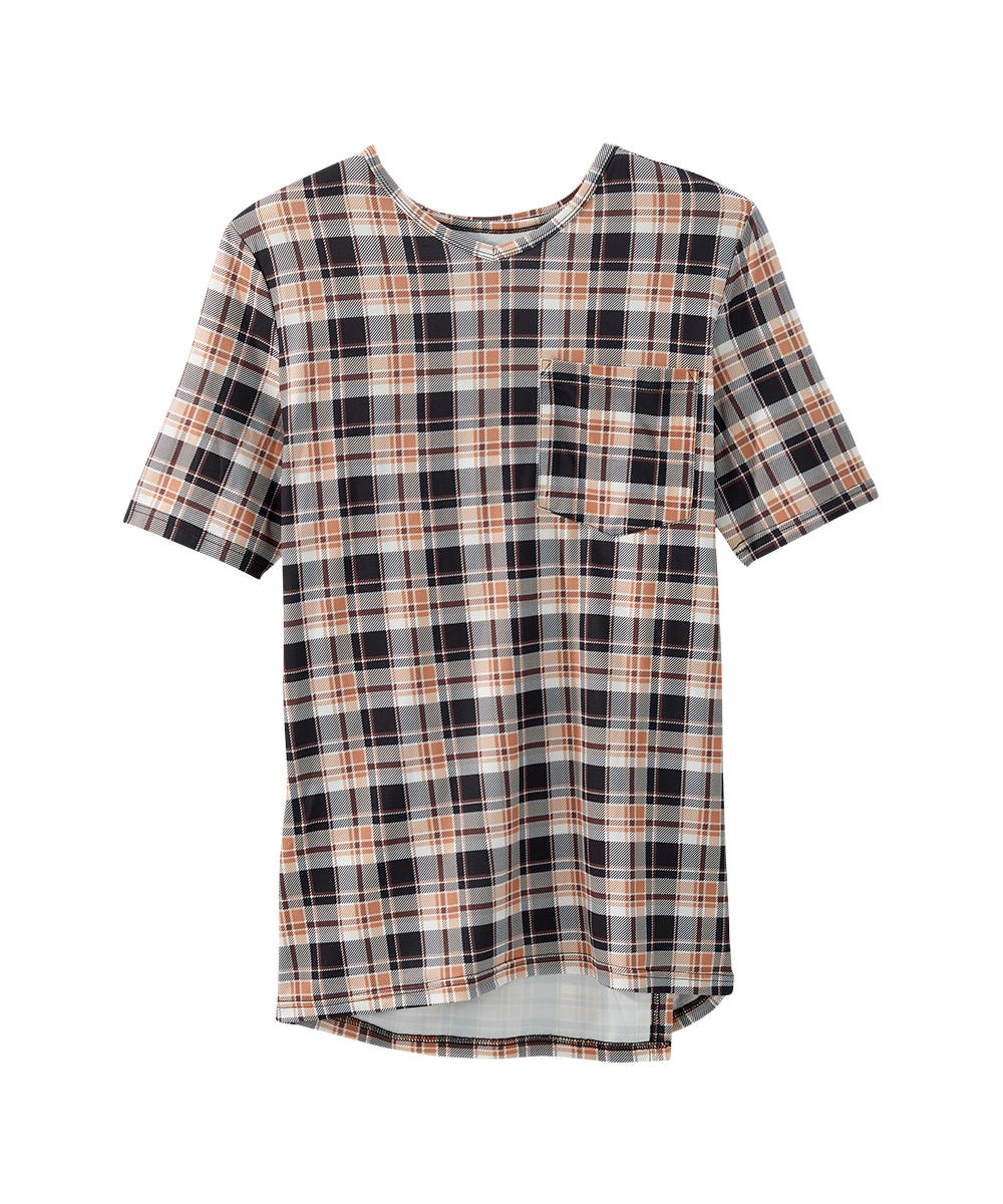 Men's Open Back V-Neck Pocket T-Shirt - Silverts 11