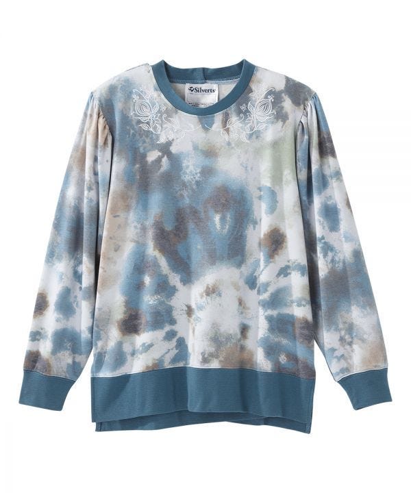 Women's Open Back Long Sleeve Embroidered Sweatshirt - Silverts 5