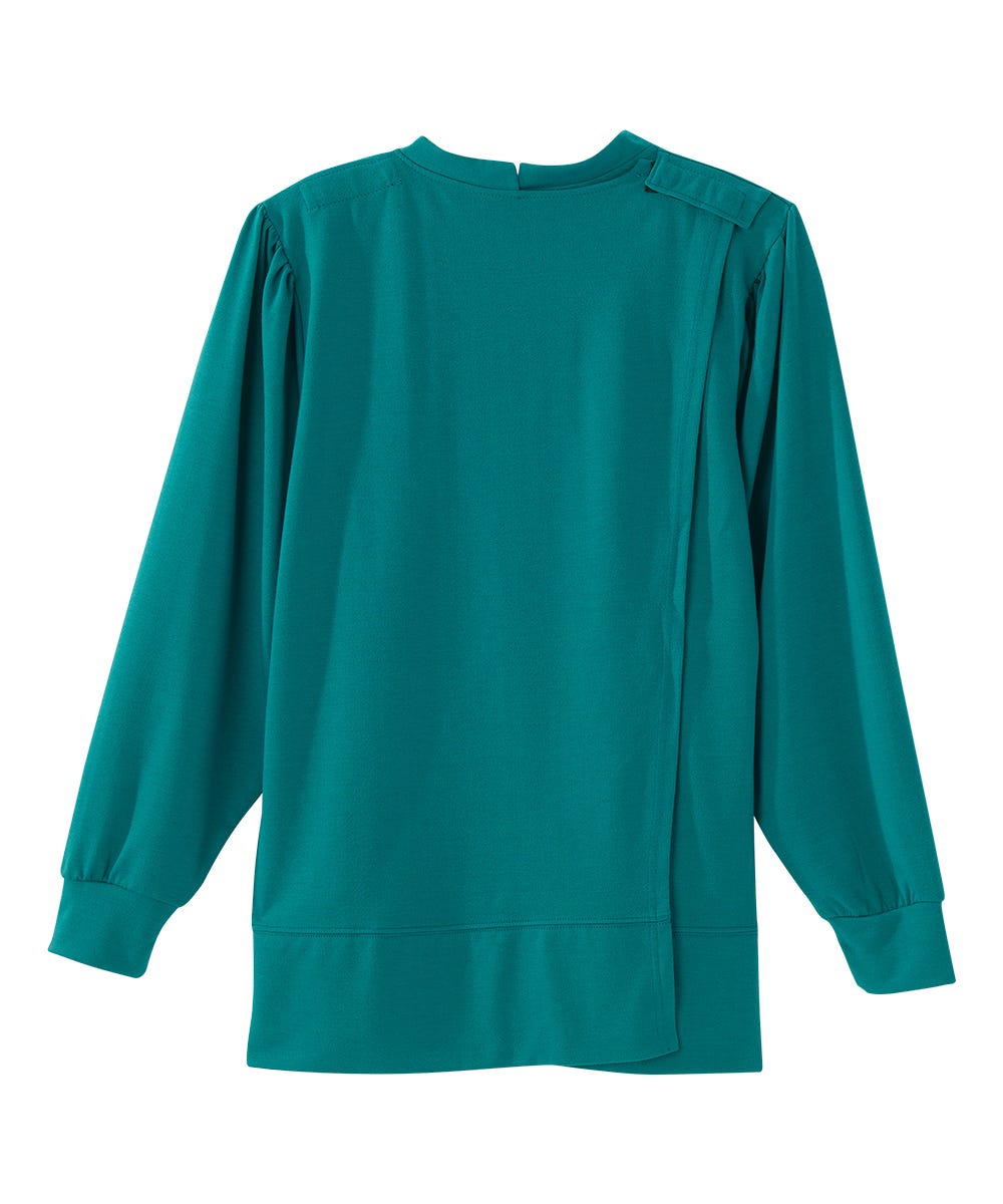 Women's Open Back Long Sleeve Embroidered Sweatshirt - Silverts 4