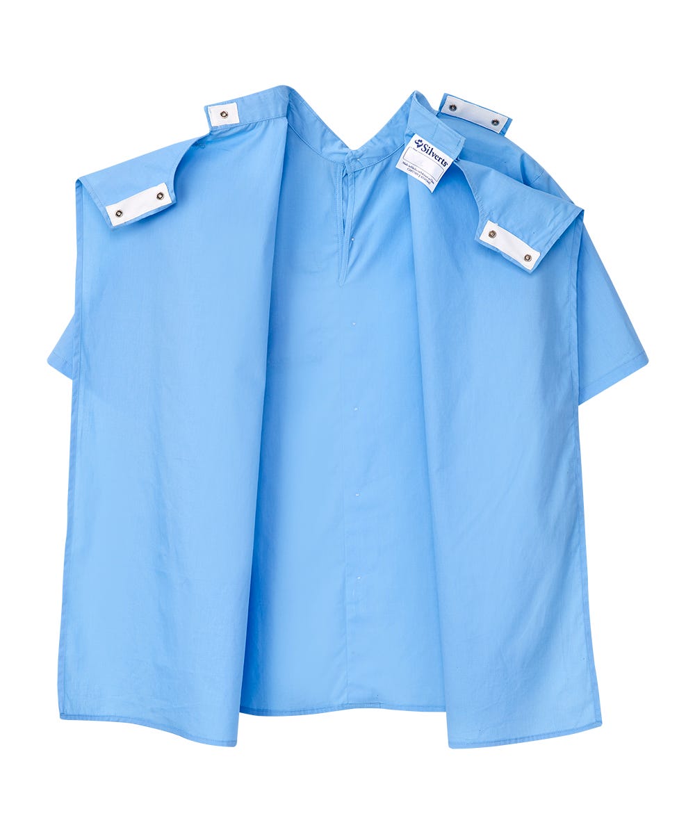 Men's Open Back Classic Short Sleeve Shirt - Silverts 3