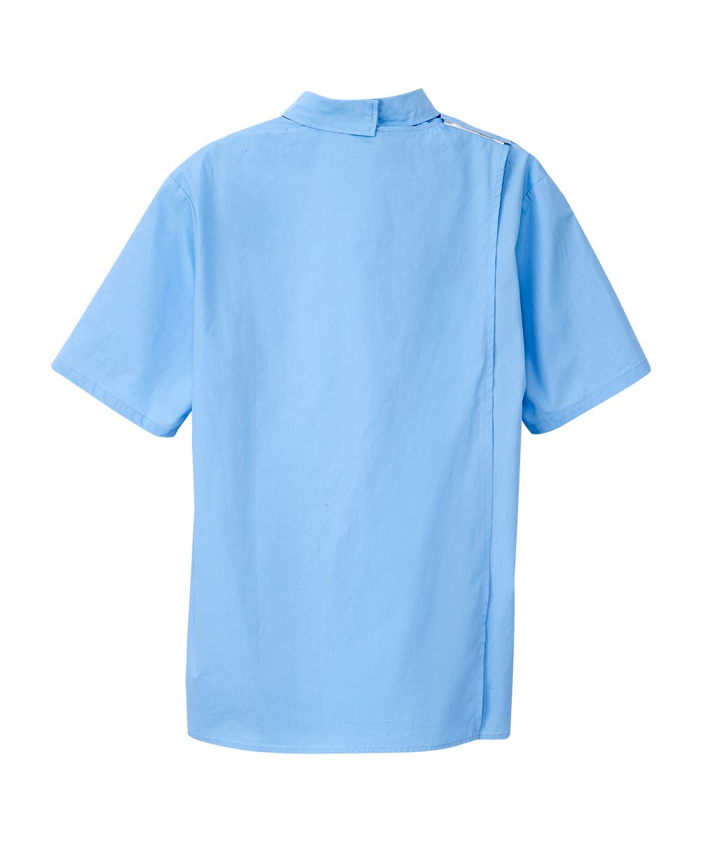 Men's Open Back Classic Short Sleeve Shirt - Silverts 4