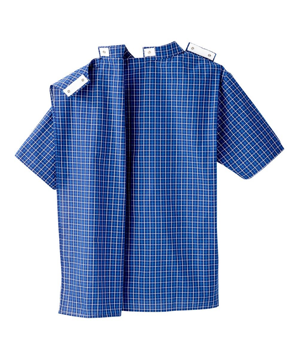 Men's Open Back Classic Short Sleeve Shirt - Silverts 6