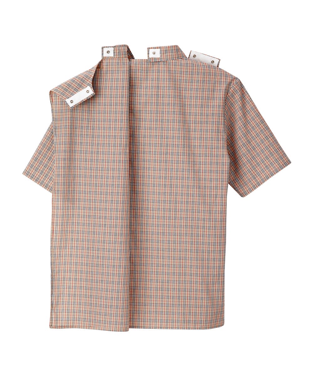 Men's Open Back Classic Short Sleeve Shirt - Silverts 18