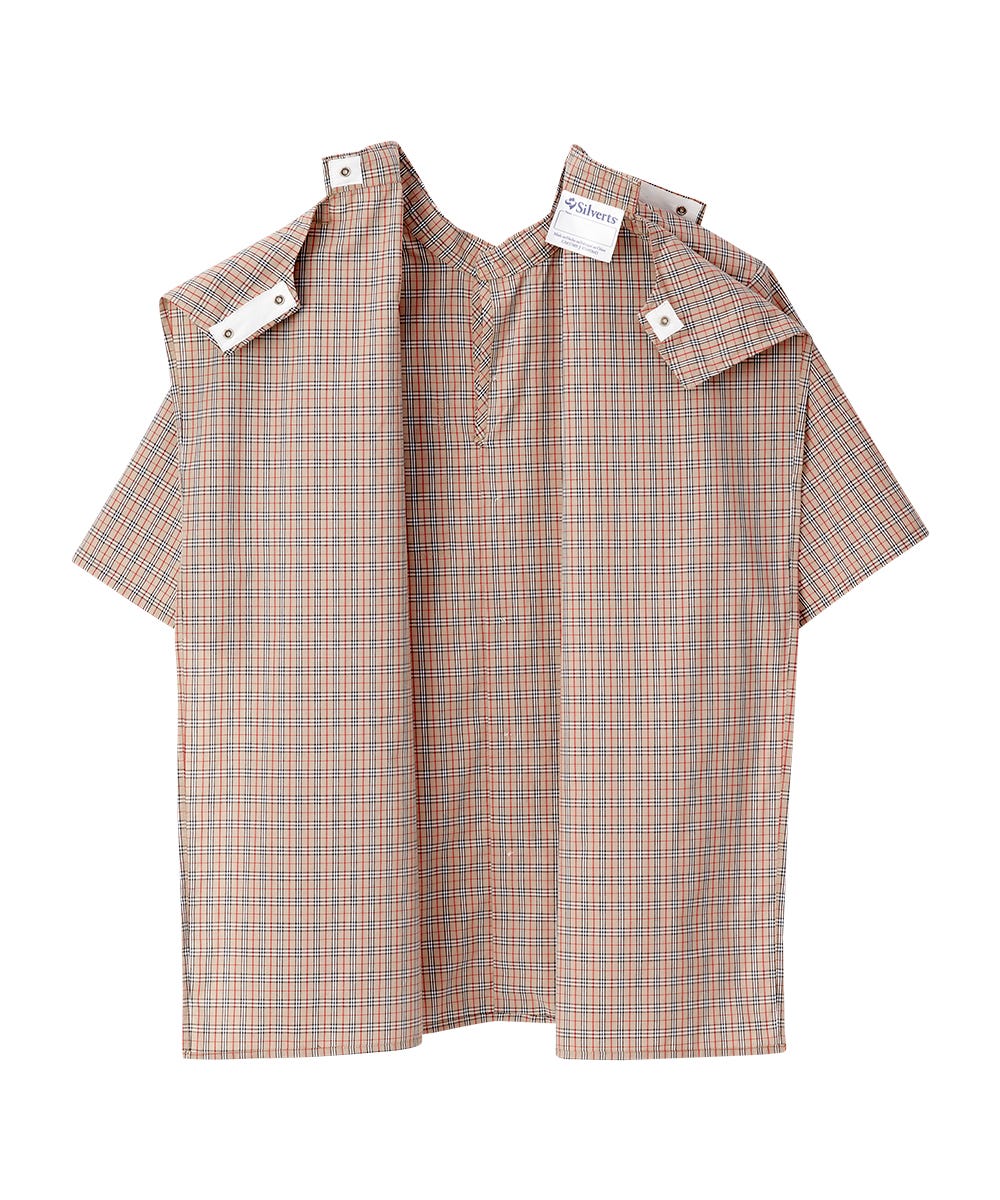 Men's Open Back Classic Short Sleeve Shirt - Silverts 19