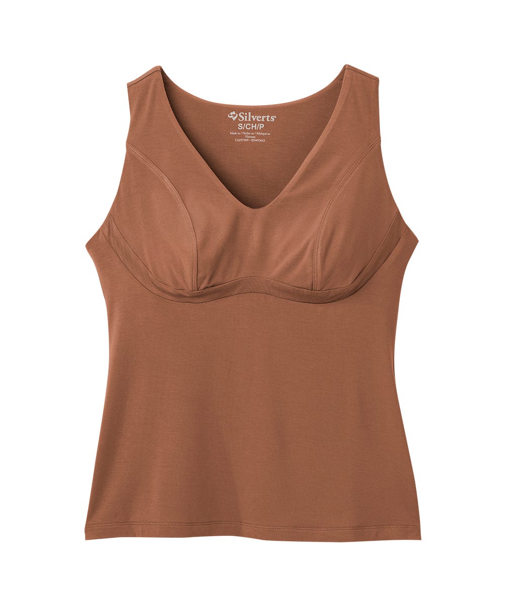 Women's Adaptive Wire-Free Breast Nest Bra Camisole - Silverts 9