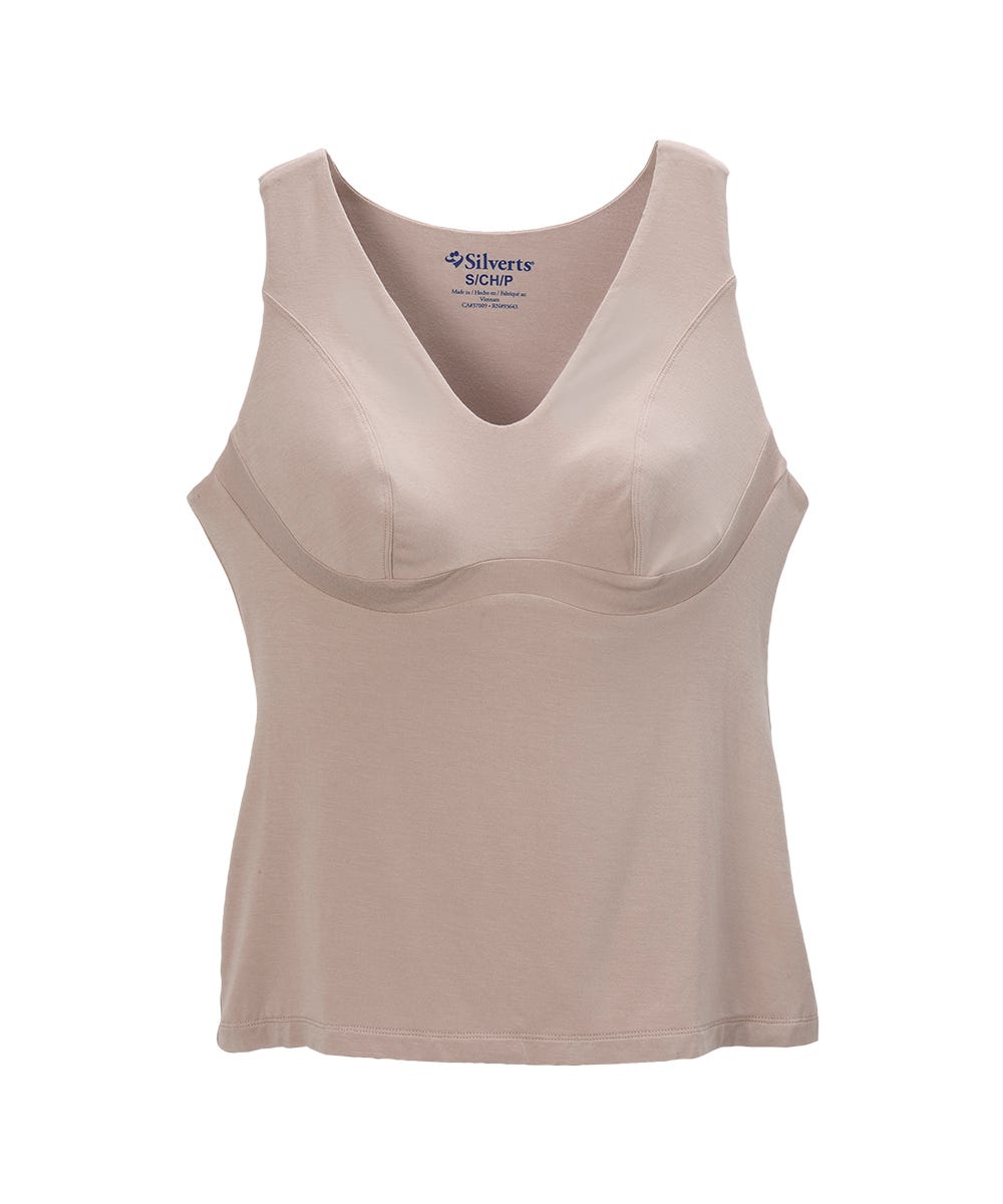 Women's Adaptive Wire-Free Breast Nest Bra Camisole - Silverts 1