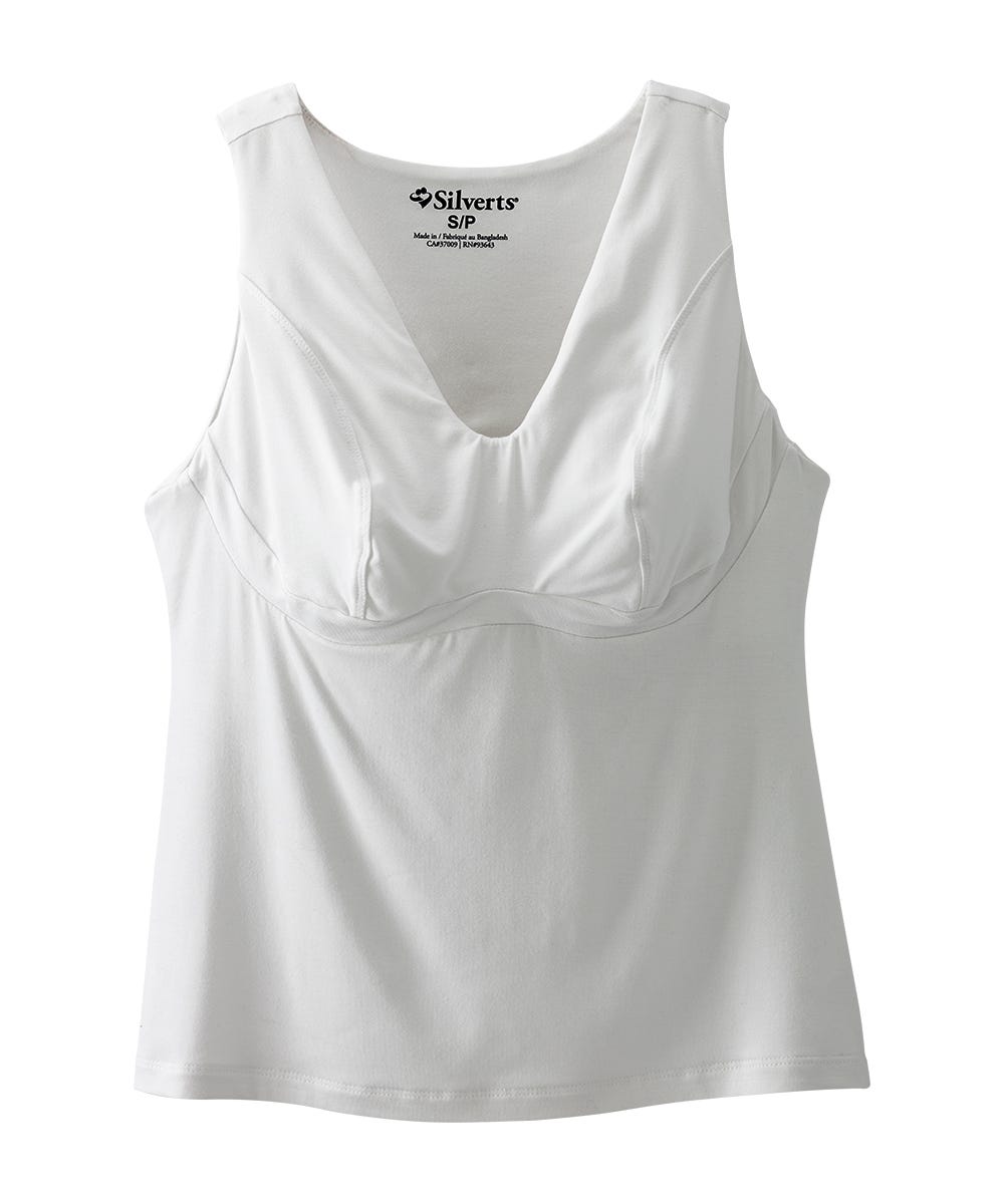 Women's Adaptive Wire-Free Breast Nest Bra Camisole - Silverts 5