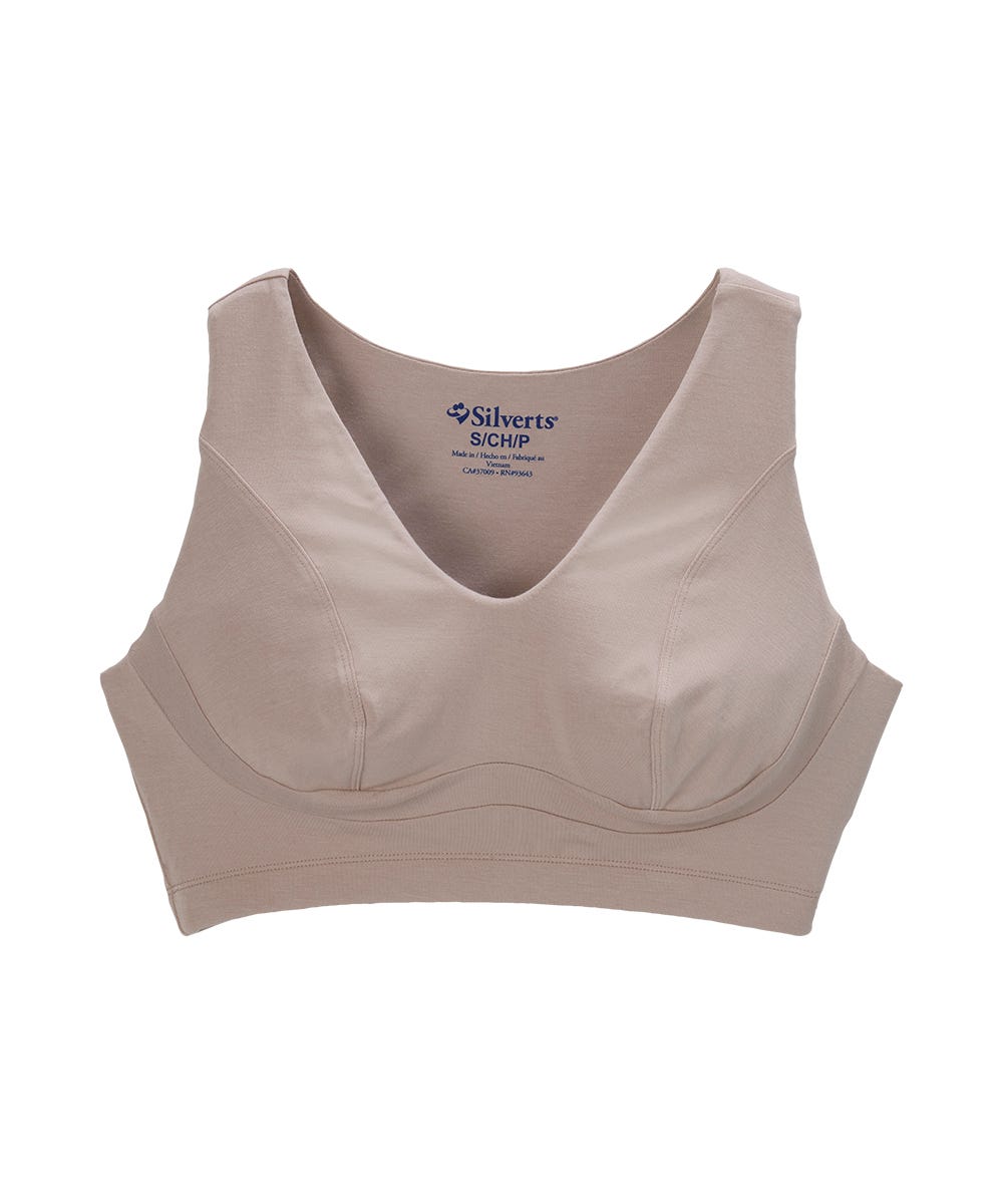 Women's Adaptive Wire-Free Breast Nest Bra - Silverts 1