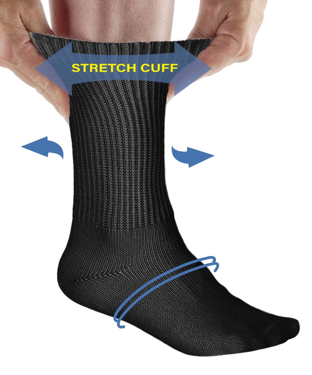 Womens & Mens Simcan® Comfort Diabetic Sock - Silverts 4