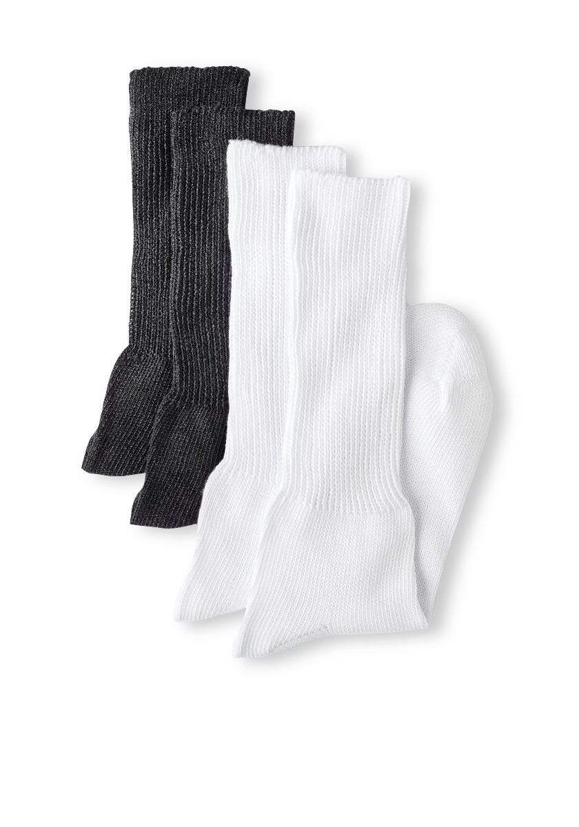 2 Pack - Extra Wide Edema Diabetic Socks for Men and Women - Silverts 4