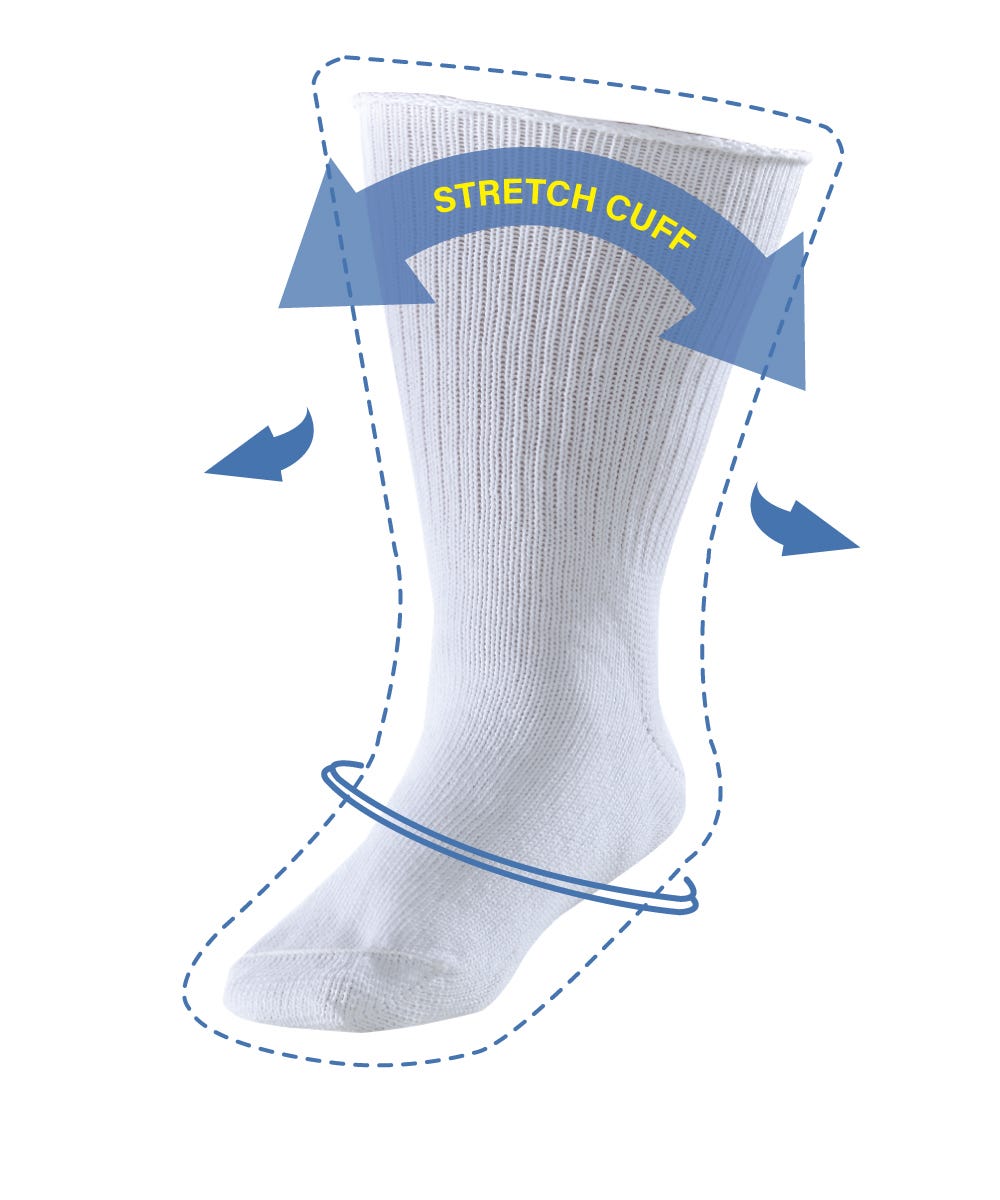 2 Pack - Extra Wide Edema Diabetic Socks for Men and Women - Silverts 14