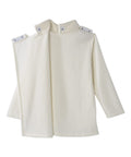 Women's Open Back Textured Turtleneck Top - Silverts 2